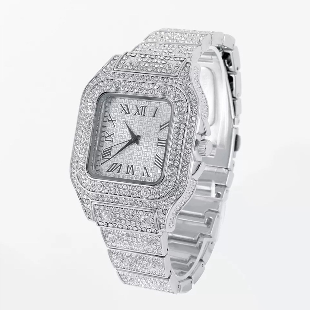 Iced out diamond watch